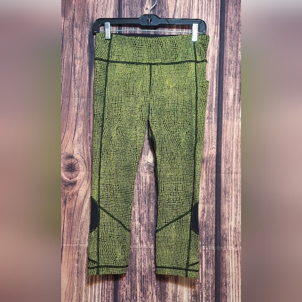lululemon athletica Green and Black Leggings